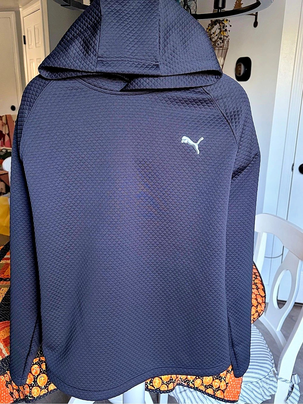 Puma Classics Quilted Hoodie Black